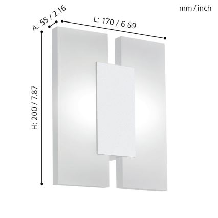 Eglo - LED zidno svetlo 2xLED/4,5W/230V