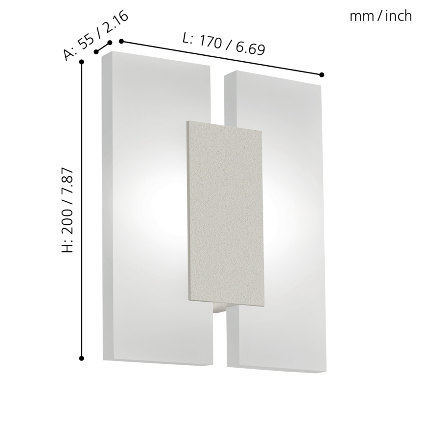 Eglo - LED zidno svetlo 2xLED/4,5W/230V