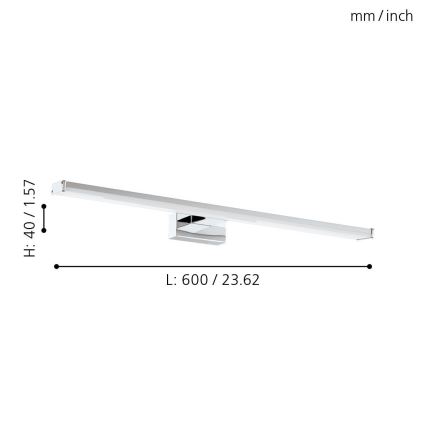 Eglo - LED kupatilsko svetlo LED/11W/230V 4000K 60 cm IP44