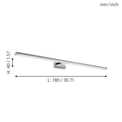 Eglo - LED svetlo za kupatilo LED/14W/230V 4000K 78 cm IP44