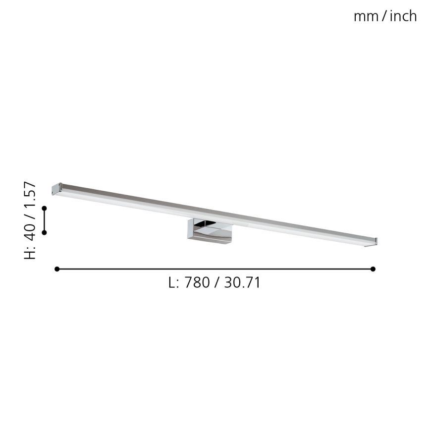 Eglo - LED svetlo za kupatilo LED/14W/230V 4000K 78 cm IP44