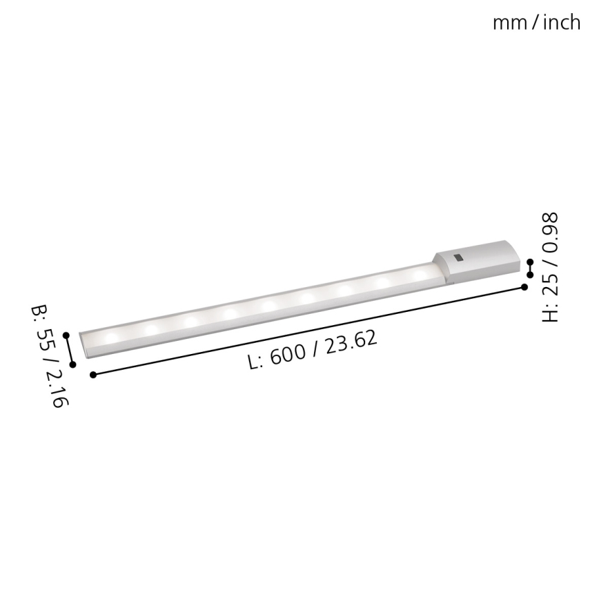 Eglo - LED svetlo za montažu ispod kuhinjskog elementa sa senzorom LED/8,1W/230V