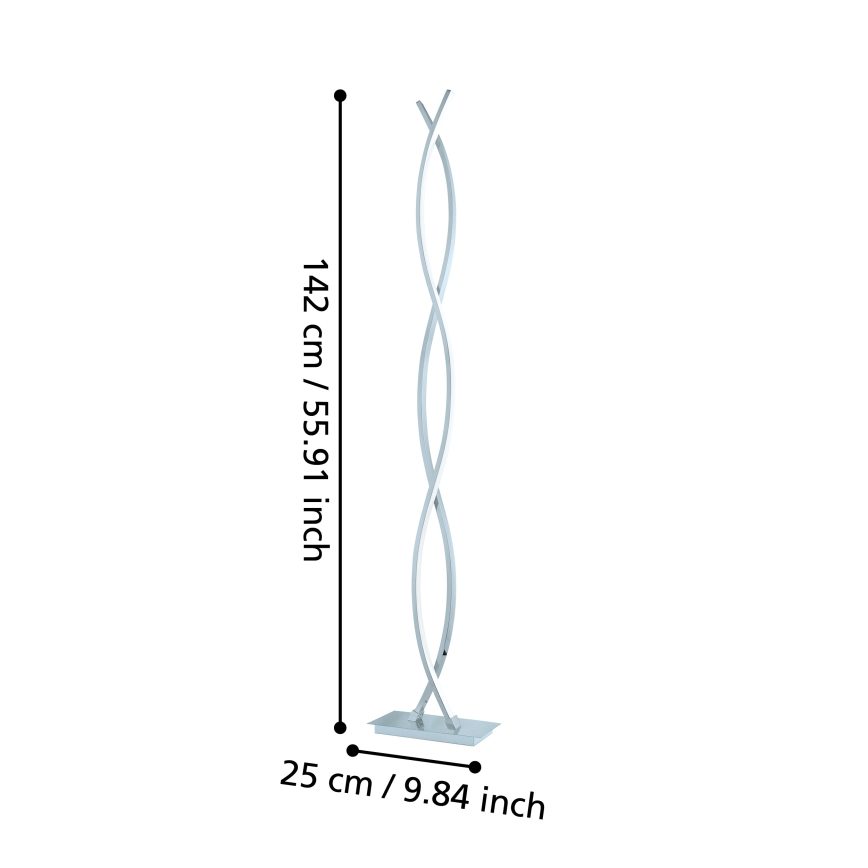 Eglo - LED podna lampa LED/36W/230V sjajni hrom