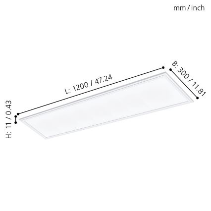 Eglo - LED ugradni stropni panel LED/40W/230V