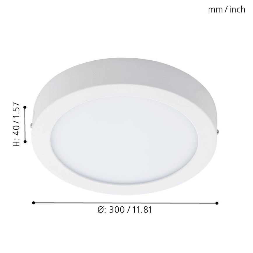 Eglo 96168 - LED plafonsko svetlo za kupatilo FUEVA 1 LED/22W/230V IP44 Ø 30 cm