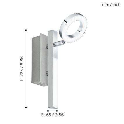 Eglo - Spot svetiljka LED/3,2W + LED/2,2/230V