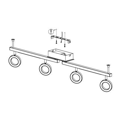 Eglo - Stropno spot svetlo 4xLED/3,2W + 2xLED/3,3/230V