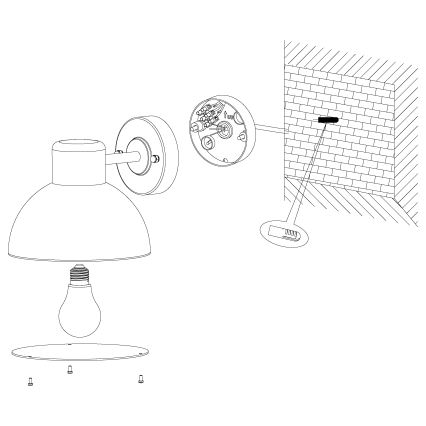 Eglo - Spoljna zidna lampa 1xE27/60W IP44