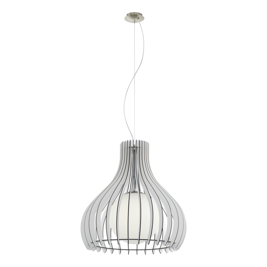Eglo 96211 - Luster na sajli TINDORI 1xE27/60W/230V Ø 50 cm, bela