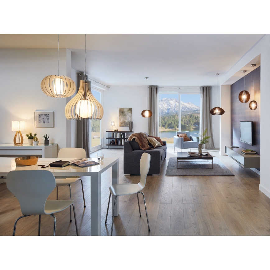 Eglo 96211 - Luster na sajli TINDORI 1xE27/60W/230V Ø 50 cm, bela