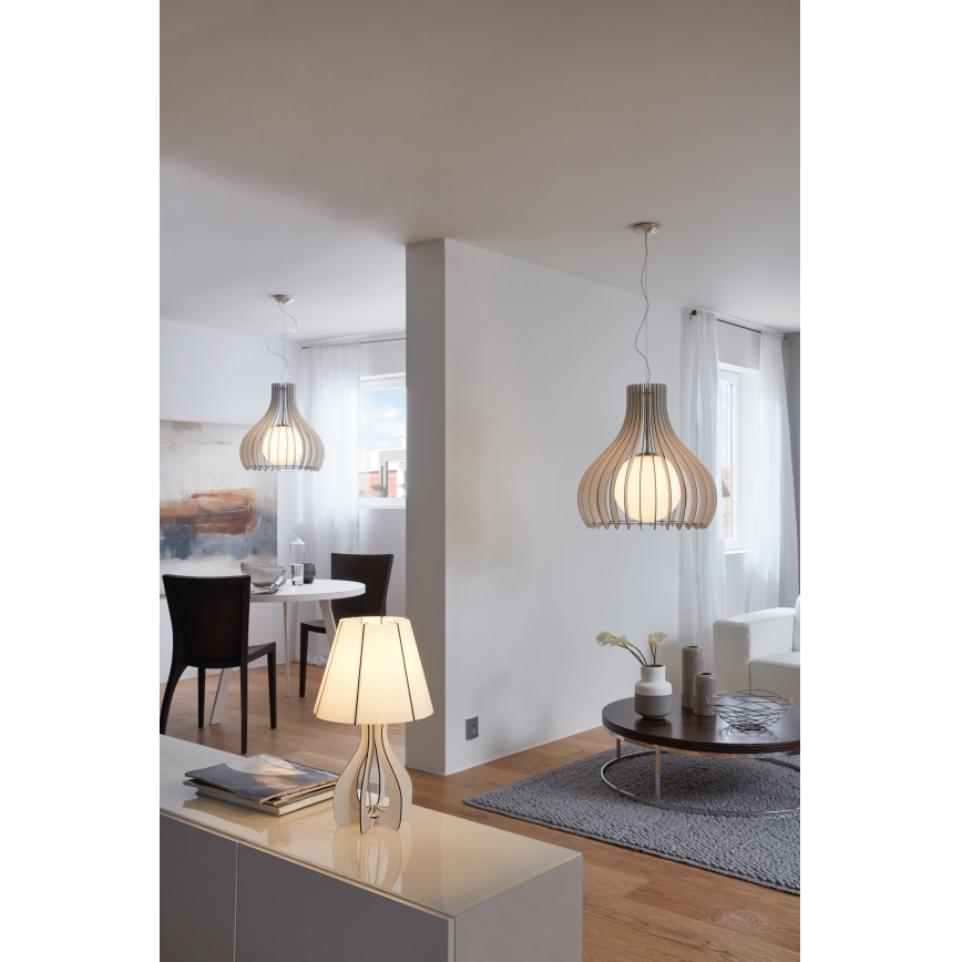 Eglo 96211 - Luster na sajli TINDORI 1xE27/60W/230V Ø 50 cm, bela