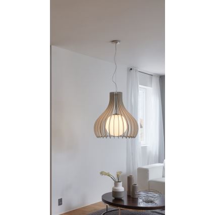 Eglo 96211 - Luster na sajli TINDORI 1xE27/60W/230V Ø 50 cm, bela
