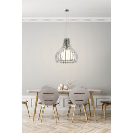 Eglo 96211 - Luster na sajli TINDORI 1xE27/60W/230V Ø 50 cm, bela