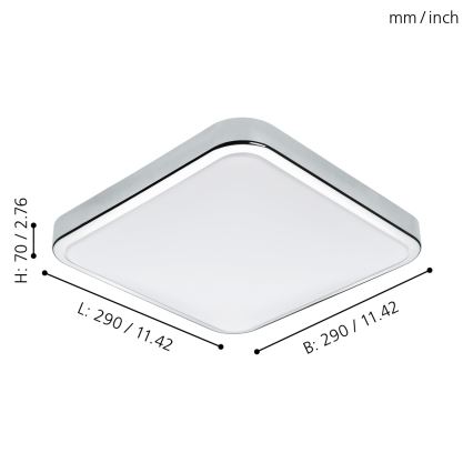 Eglo - LED plafonsko svetlo za kupatilo LED/16W/230V IP44