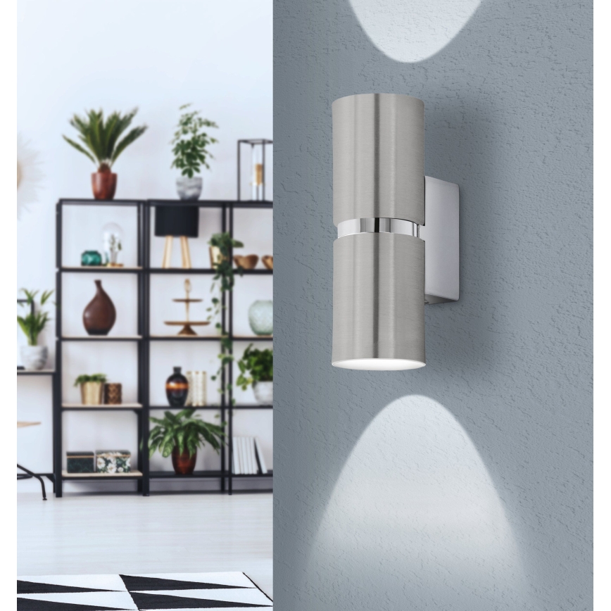Eglo - LED zidno svetlo 2xGU10/3.3W/230V okruglo