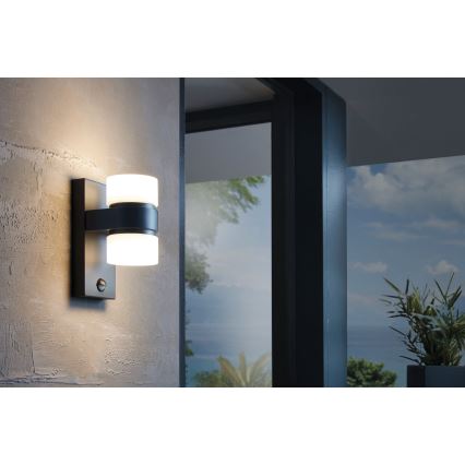 Eglo - LED spoljašnje zidno svetlo sa senzorom 2xLED/6W IP44