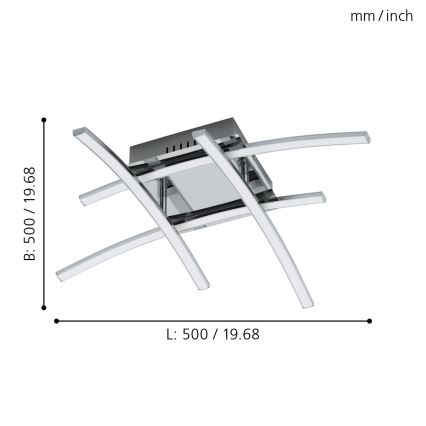 Eglo - LED plafonski luster 4xLED/5W/230V