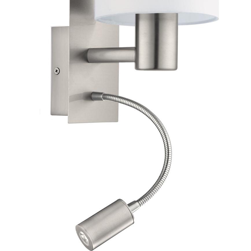 Eglo - LED fleksibilna svetiljka 1xE27/40W+LED/3,8W bela