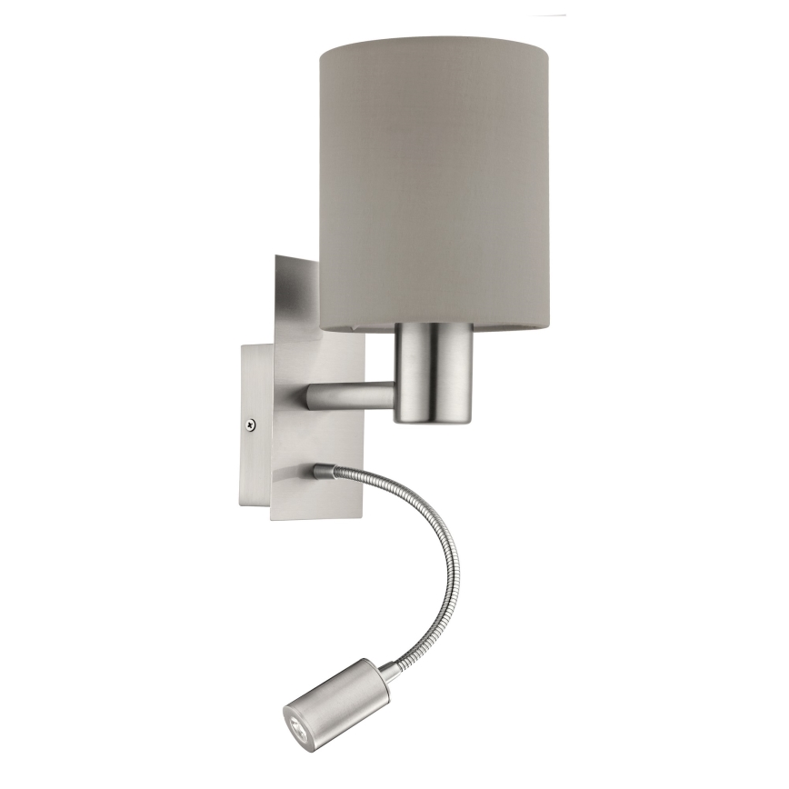 Eglo - LED fleksibilna svetiljka 1xE27/40W+LED/3,8W taupe