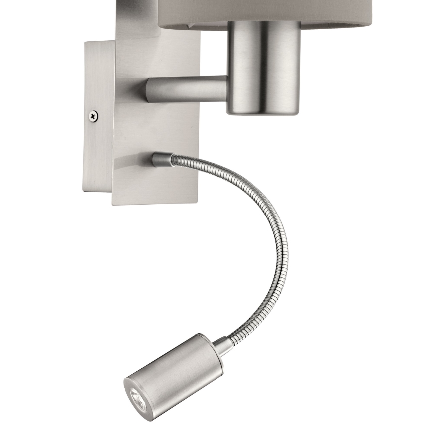 Eglo - LED fleksibilna svetiljka 1xE27/40W+LED/3,8W taupe