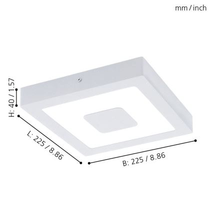 Eglo - LED spoljašnja plafonska svetiljka LED/16,5W/230V IP44
