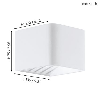 Eglo 96497 - LED spoljašnje zidno svetlo DONINNI LED/6W/230V IP44