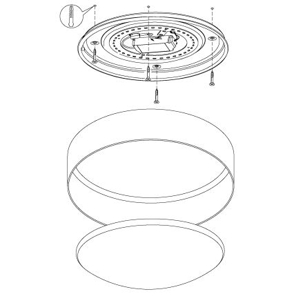 Eglo - LED prigušiva stropna svetiljka LED/18W/230V