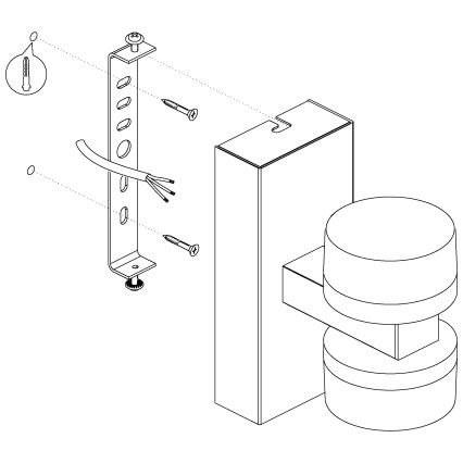 Eglo - LED prigušiva zidna lampa za kupatilo 2xLED/7,2W/ IP44