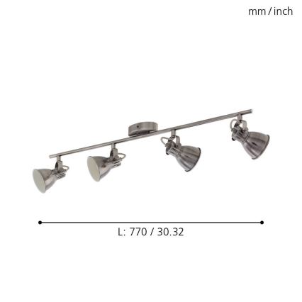 Eglo - LED spot svetiljka 4xGU10/3,3W/230V