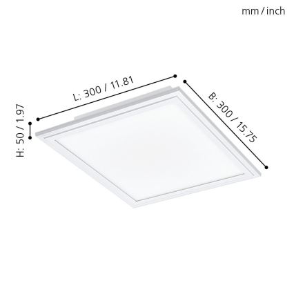 Eglo - LED RGBW prigušiva svetiljka SALOBRENA-C LED/16W + daljinski upravljač