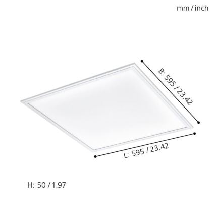 Eglo - LED RGBW prigušiva svetiljka SALOBRENA-C LED/30,5W/230V + daljinski upravljač