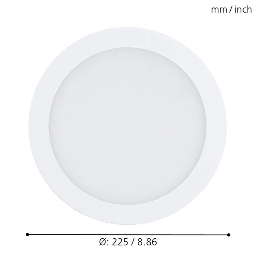 Eglo - LED RGBW prigušiva ugradna stropna svetiljka FUEVA-C LED/15,6W/230V prečnik 22,5 cm