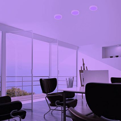 Eglo - LED RGBW prigušiva plafonska svetiljka FUEVA-C LED/15,6W/230V Bluetooth Ø 22,5 cm