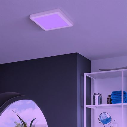 Eglo - LED RGBW prigušiva stropna svetiljka FUEVA-C LED/15,6W/230V Bluetooth 22,5x22,5 cm