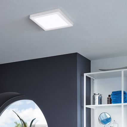 Eglo - LED RGBW prigušiva stropna svetiljka FUEVA-C LED/15,6W/230V Bluetooth 22,5x22,5 cm