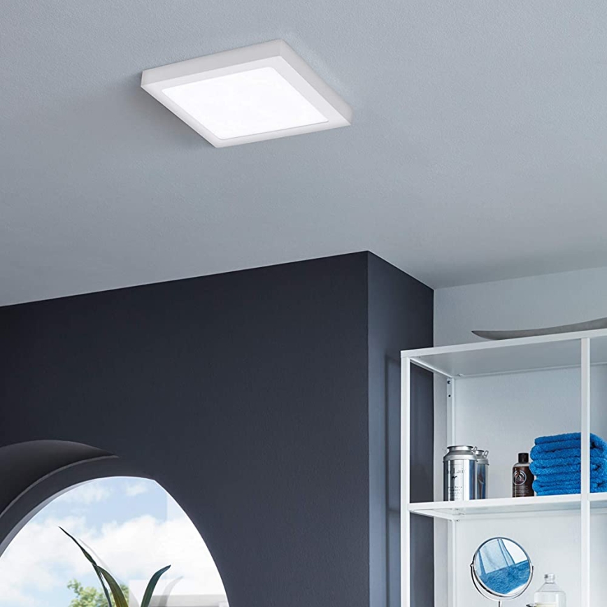 Eglo - LED RGBW prigušiva stropna svetiljka FUEVA-C LED/15,6W/230V Bluetooth 22,5x22,5 cm