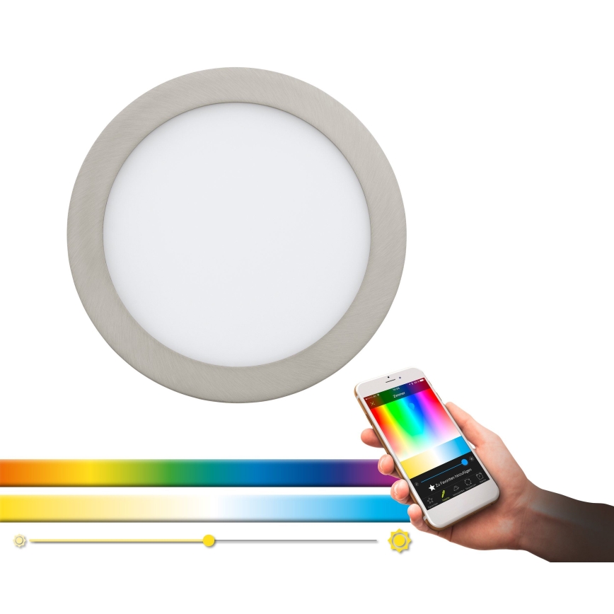Eglo - LED RGB prigušiva ugradna plafonska svetiljka FUEVA-C LED/15,6W/230V pr. 22,5 cm
