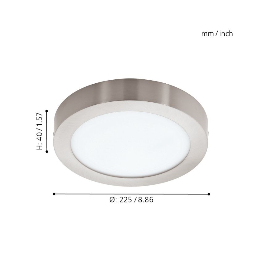 Eglo - LED RGBW prigušiva plafonsko svetlo FUEVA-C LED/15,6W/230V Bluetooth prečnika 22,5 cm