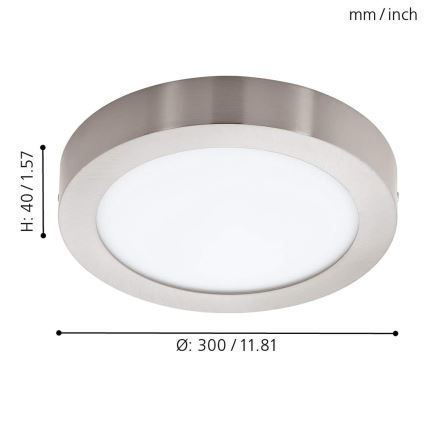 Eglo - LED RGBW prigušiva plafonska svetiljka FUEVA-C LED/21W/230V Bluetooth pr. 30 cm