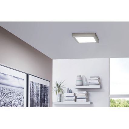 Eglo - LED RGBW prigušiva plafonska svetiljka FUEVA-C LED/15,6W/230V Bluetooth 22,5x22,5 cm