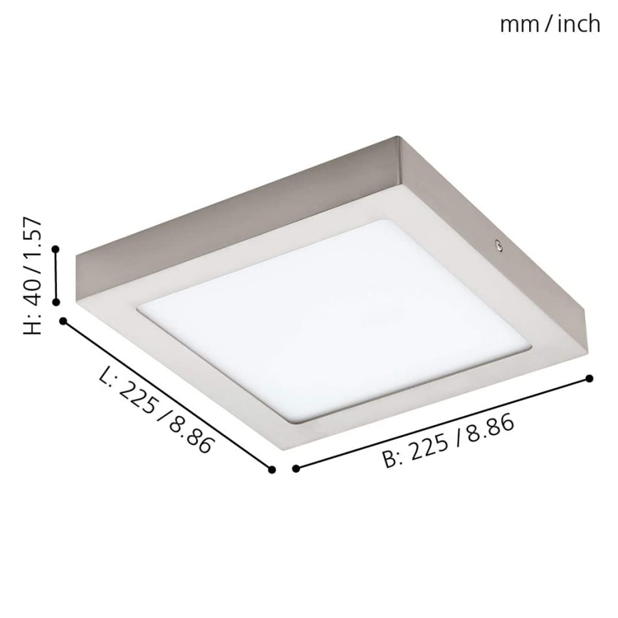 Eglo - LED RGBW prigušiva plafonska svetiljka FUEVA-C LED/15,6W/230V Bluetooth 22,5x22,5 cm