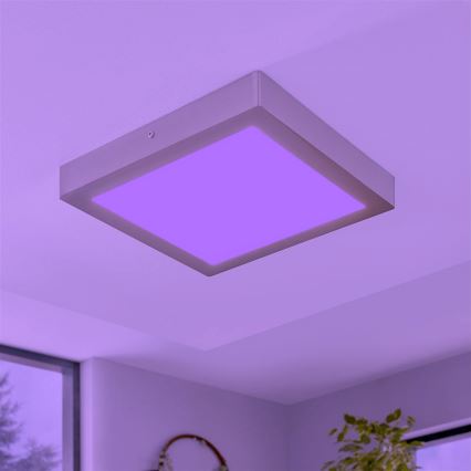 Eglo - LED RGBW prigušiva stropna svetiljka FUEVA-C LED/21W/230V 30x30 cm