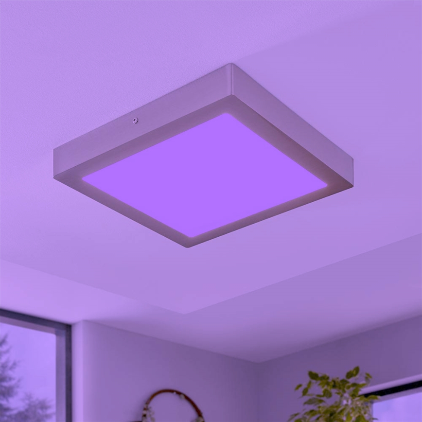 Eglo - LED RGBW prigušiva stropna svetiljka FUEVA-C LED/21W/230V 30x30 cm