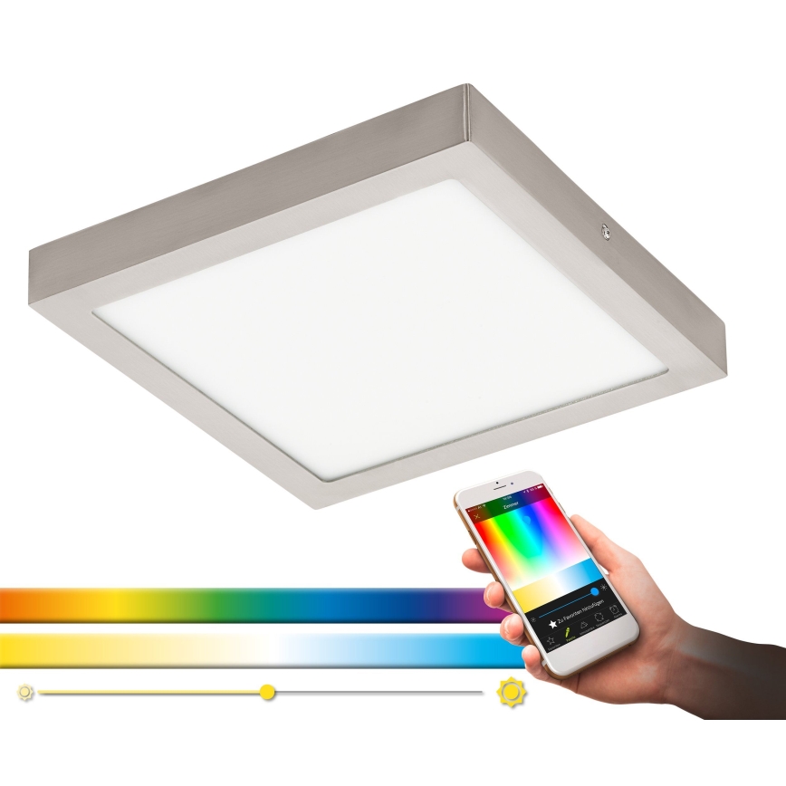 Eglo - LED RGBW prigušiva stropna svetiljka FUEVA-C LED/21W/230V 30x30 cm