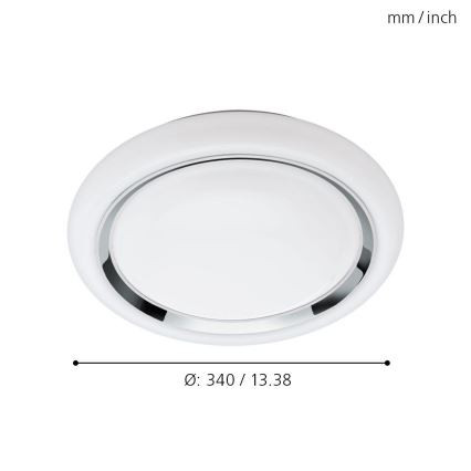 Eglo - LED RGBW prigušiva plafonska svetiljka CAPASSO-C LED/17W/230V