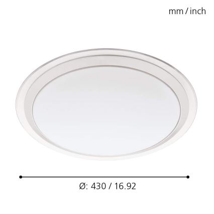 Eglo - LED RGBW prigušiva stropna lampa COMPETA-C LED/17W/230V