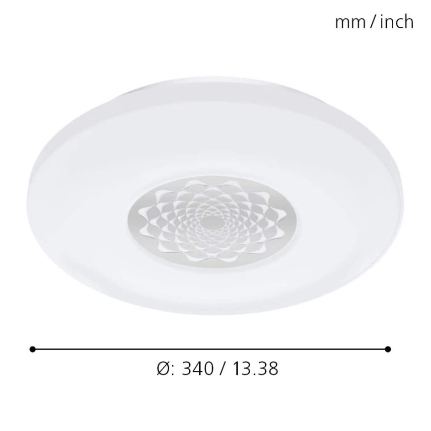 Eglo - LED RGBW prigušiva zidno-plafonska svetiljka CAPASSO-C LED/17W/230V