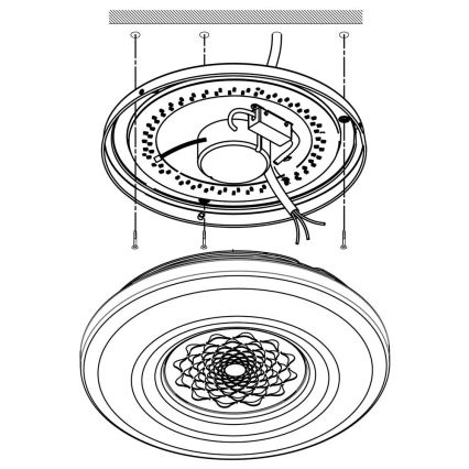 Eglo - LED RGBW prigušiva zidno-plafonska svetiljka CAPASSO-C LED/17W/230V