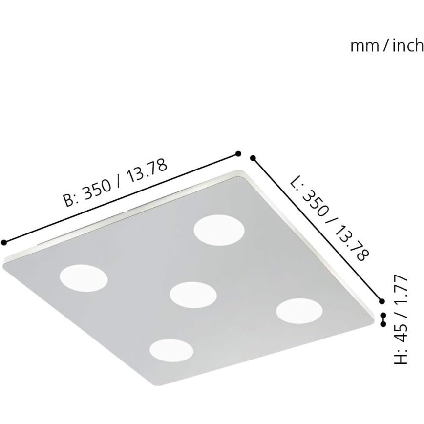 Eglo - LED plafonsko svetlo za kupatilo 5xLED/4,5W/230V IP44