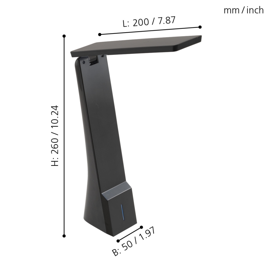 Eglo - LED prigušiva stona lampa LED/1,8W/230V crna